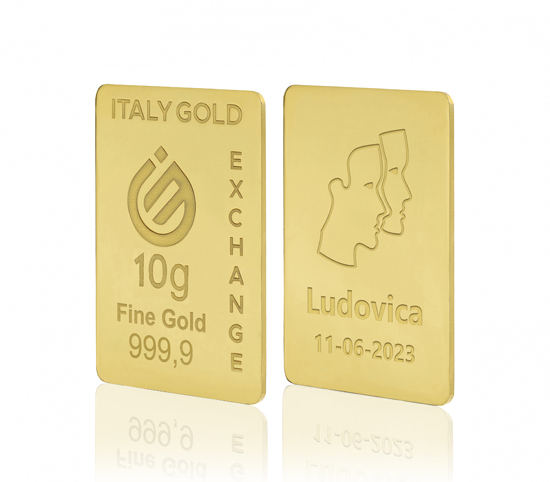 Lingotto Oro 24Kt da 10 gr. segno zodiacale Gemelli  IGE GOLD